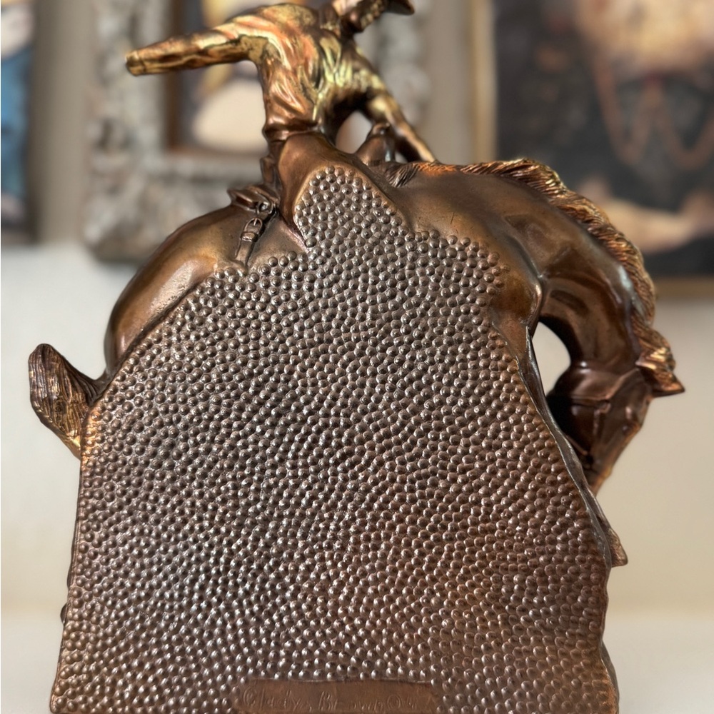 Gladys Brown Edwards Dodge Bronco Buster Cowboy Bookend 1947 –‎ As Is - Picture 4 of 14